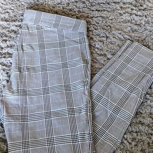 Stretchy plaid pants
